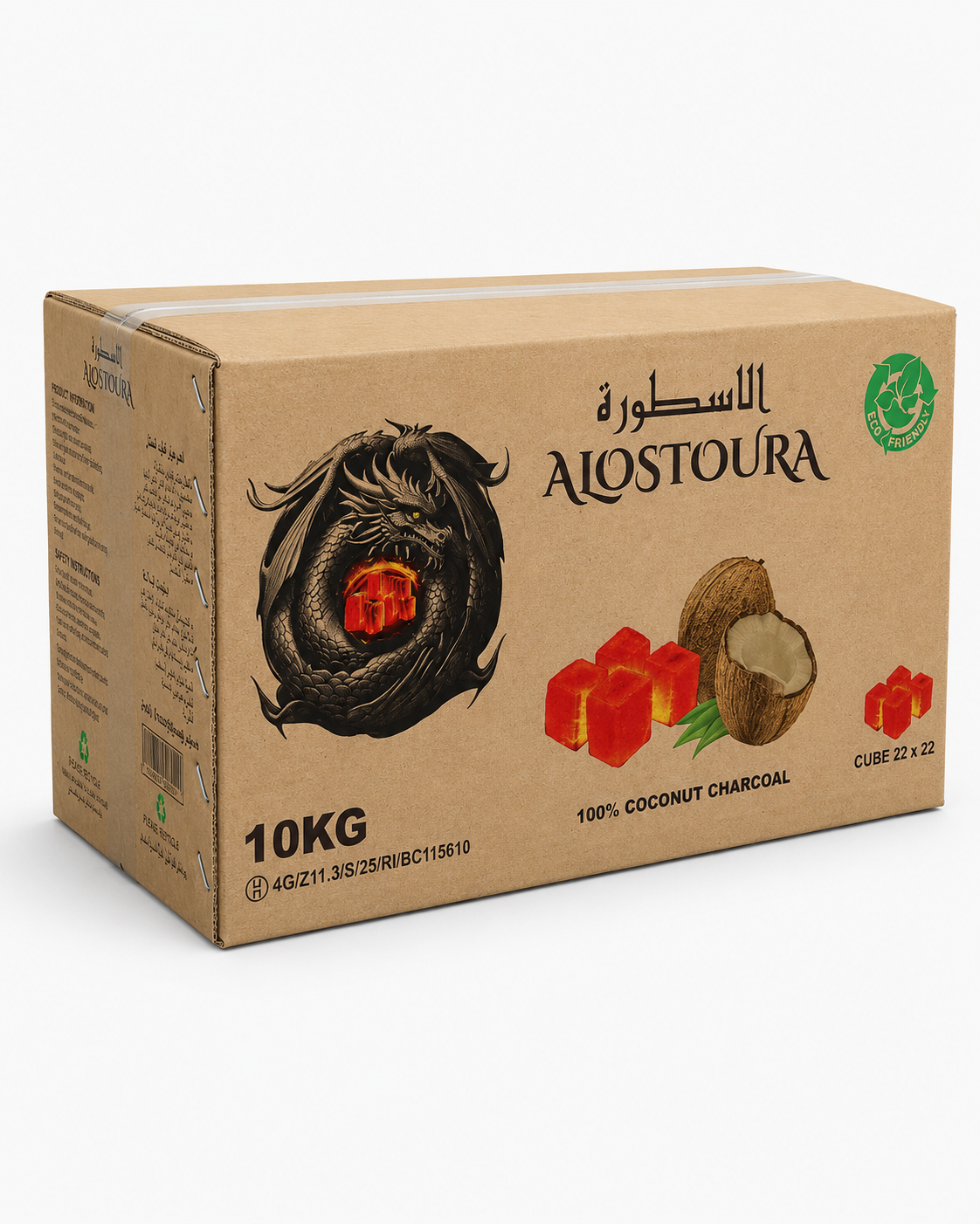 10 kg master carton for coconut charcoal briquettes